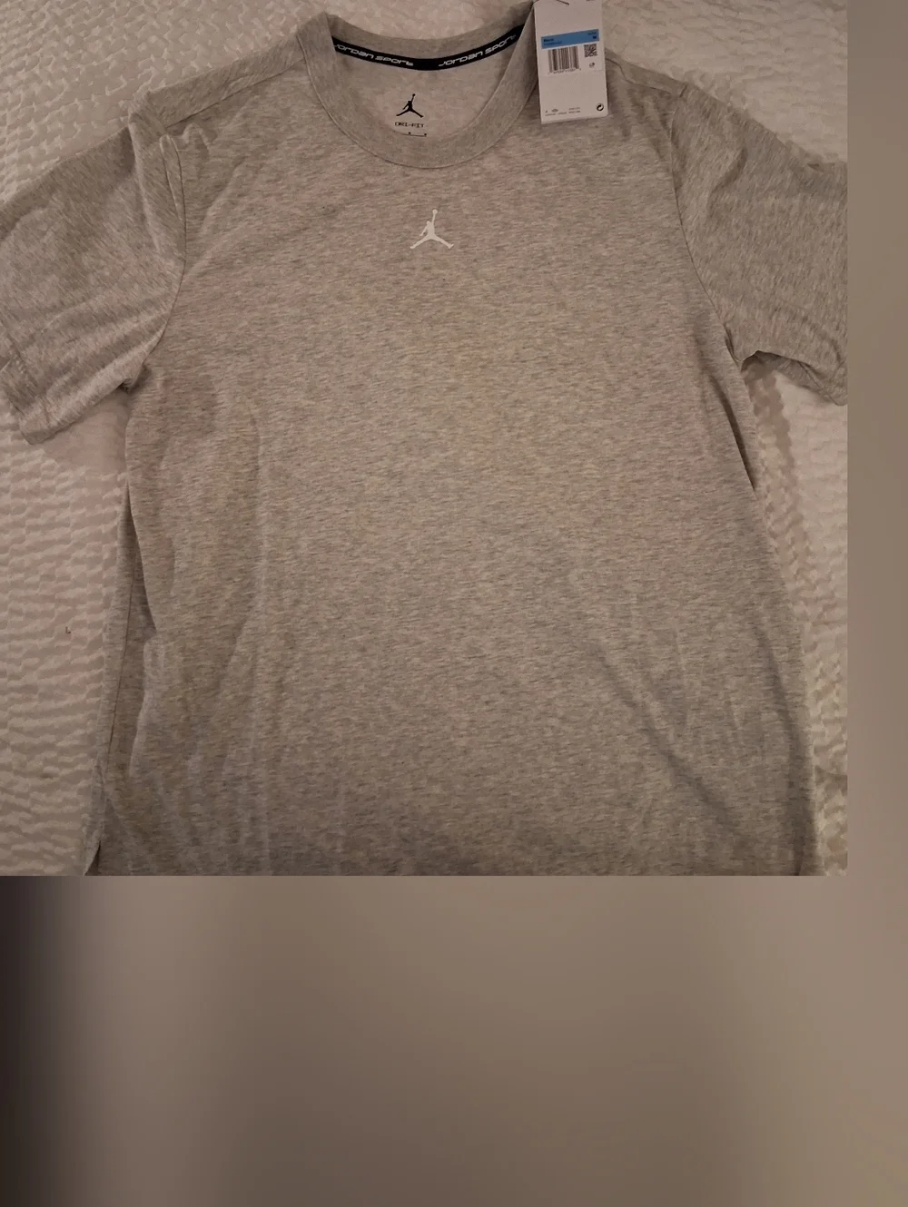 Jordan Light Heather Gray Short-Sleeve Crew Tee - Picture 1 of 1